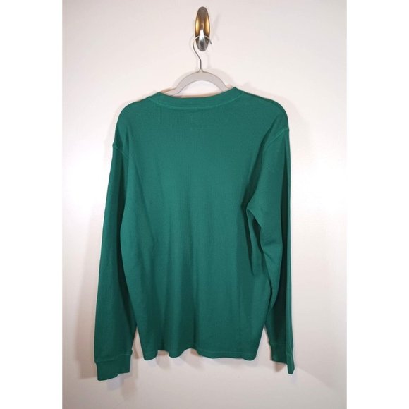 Levis Mens Waffle Knit Thermal T-Shirt Evergreen B4HP - Picture 2 of 3